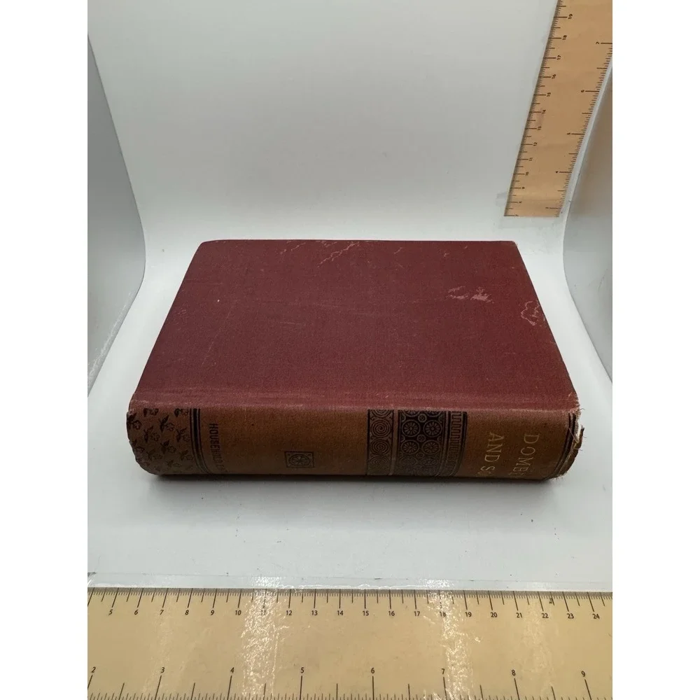 Charles Dickens Household Edition Antique Decorative Cloth Book English 1884